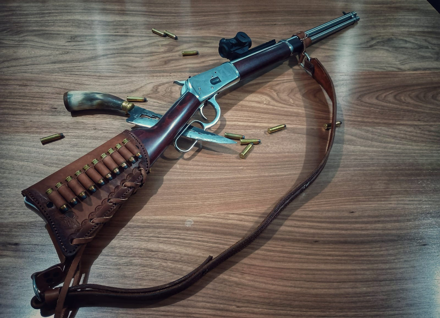 Kit puma bandoleira e capa da coronha com baleiro