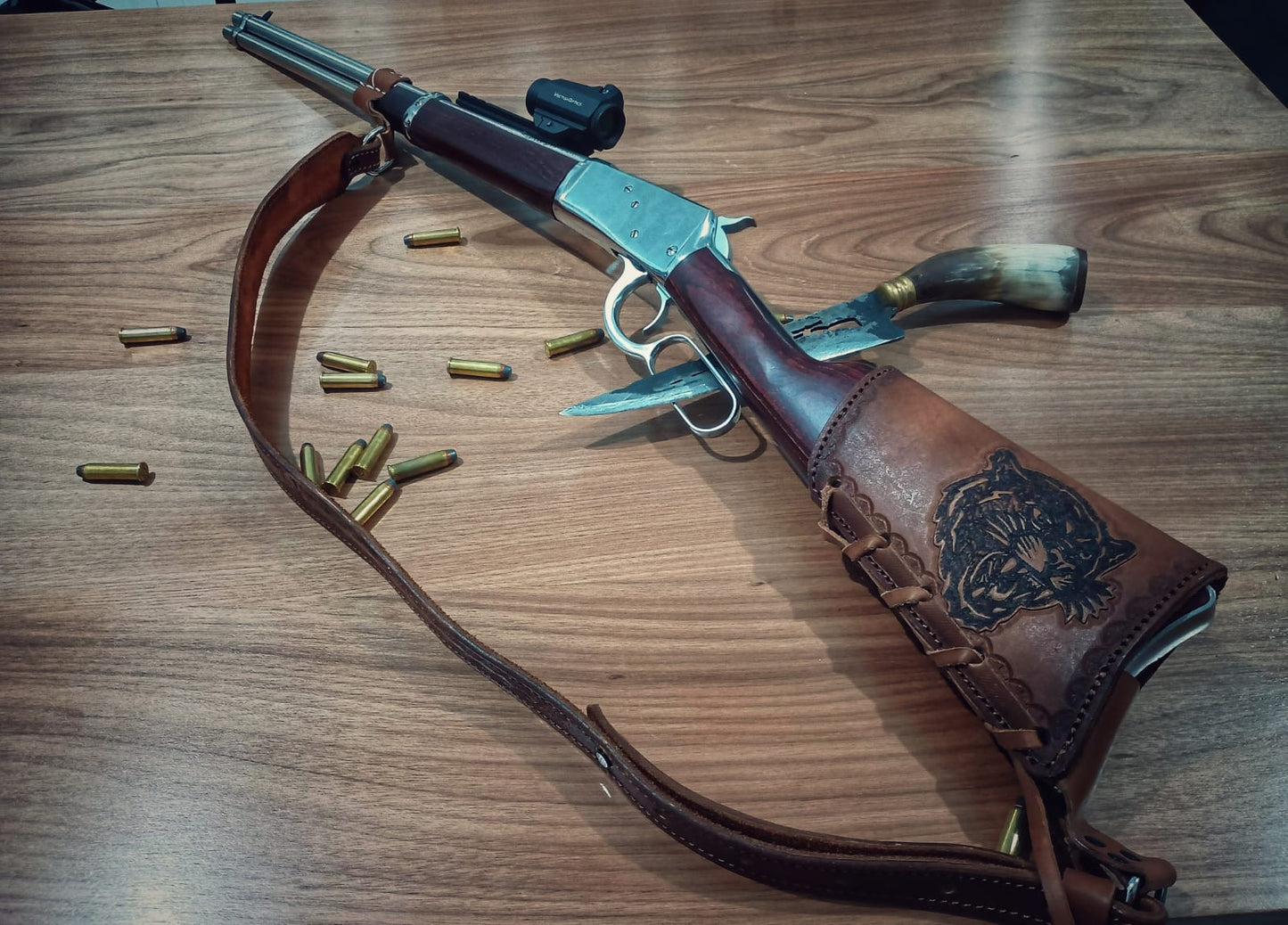 Kit puma bandoleira e capa da coronha com baleiro 